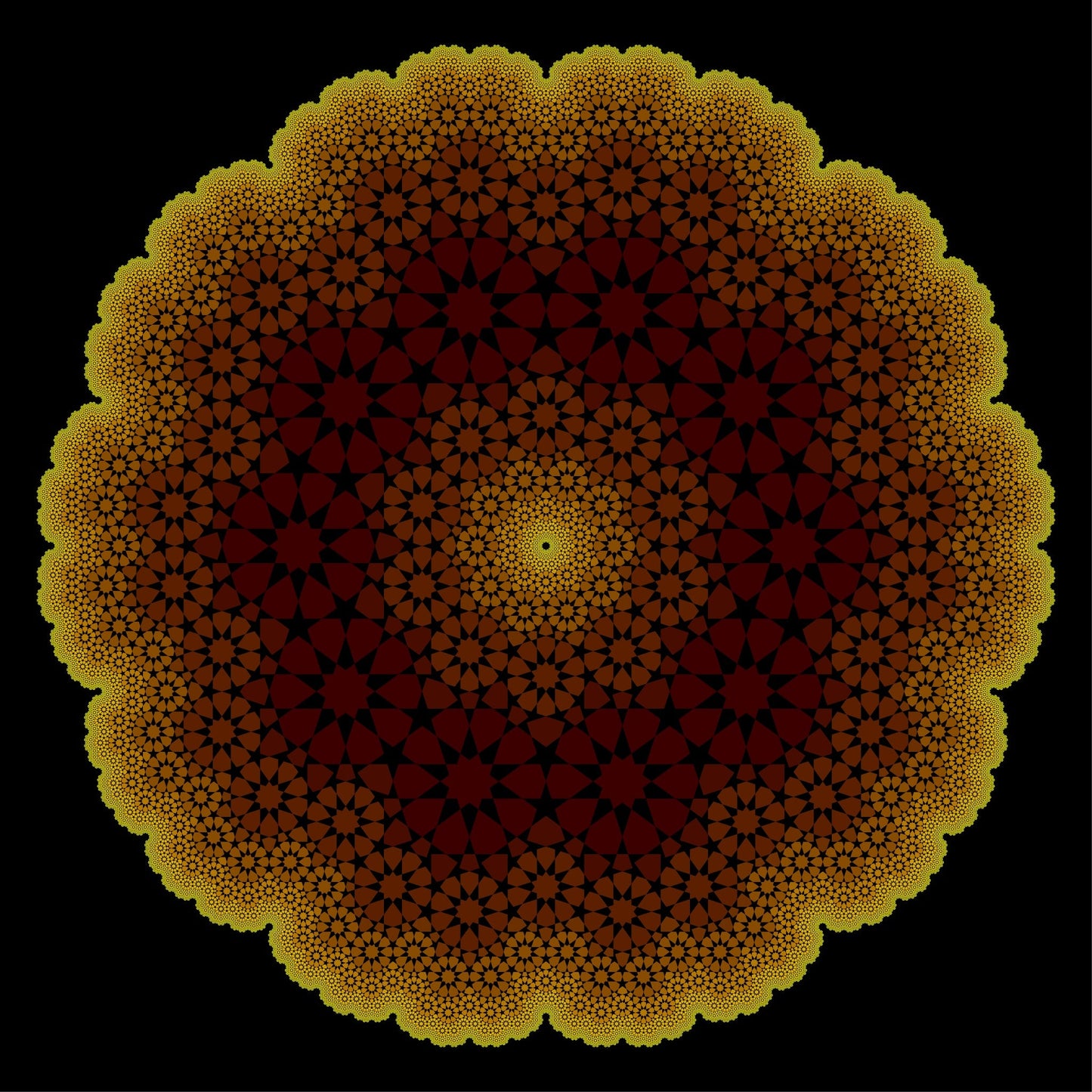 Infinity Bloom 10 - Autumn Leaves on Black (36x36)