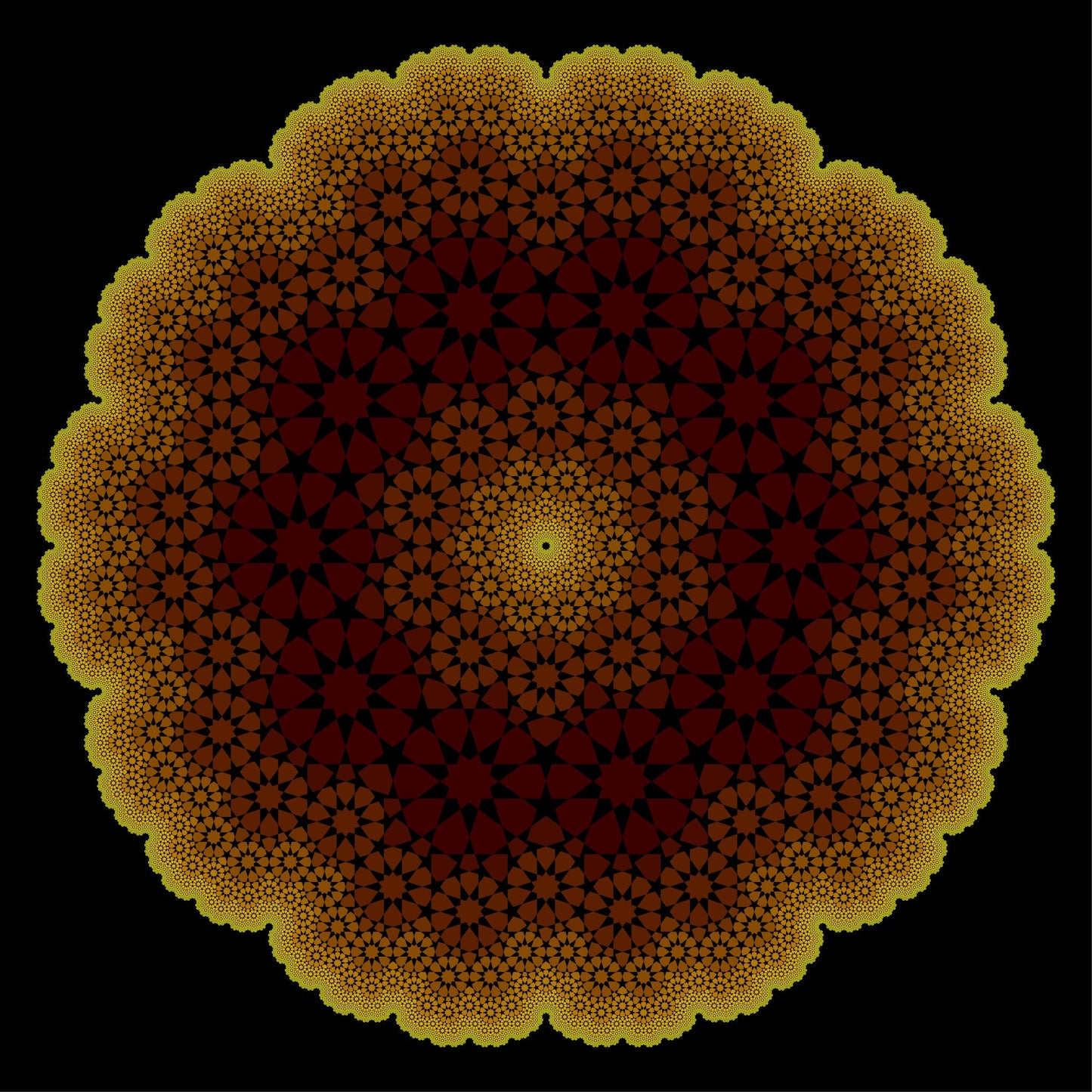 Infinity Bloom 10 - Autumn Leaves on Black (36x36)