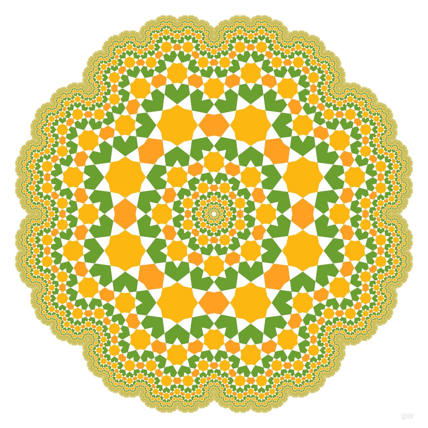 Infinity Bloom 8 - Springtime on White (20x20)