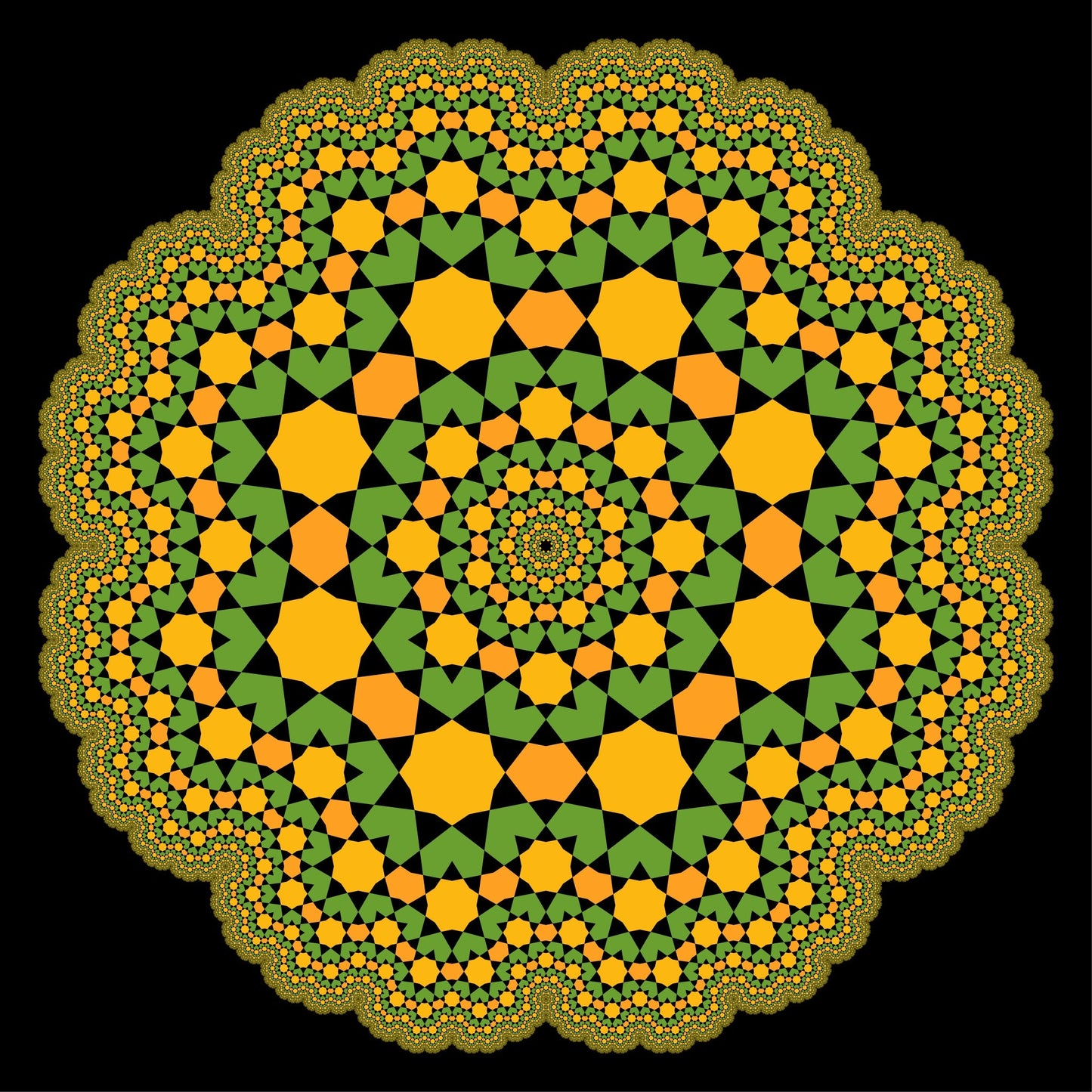Infinity Bloom 8 - Springtime on Black (20x20)