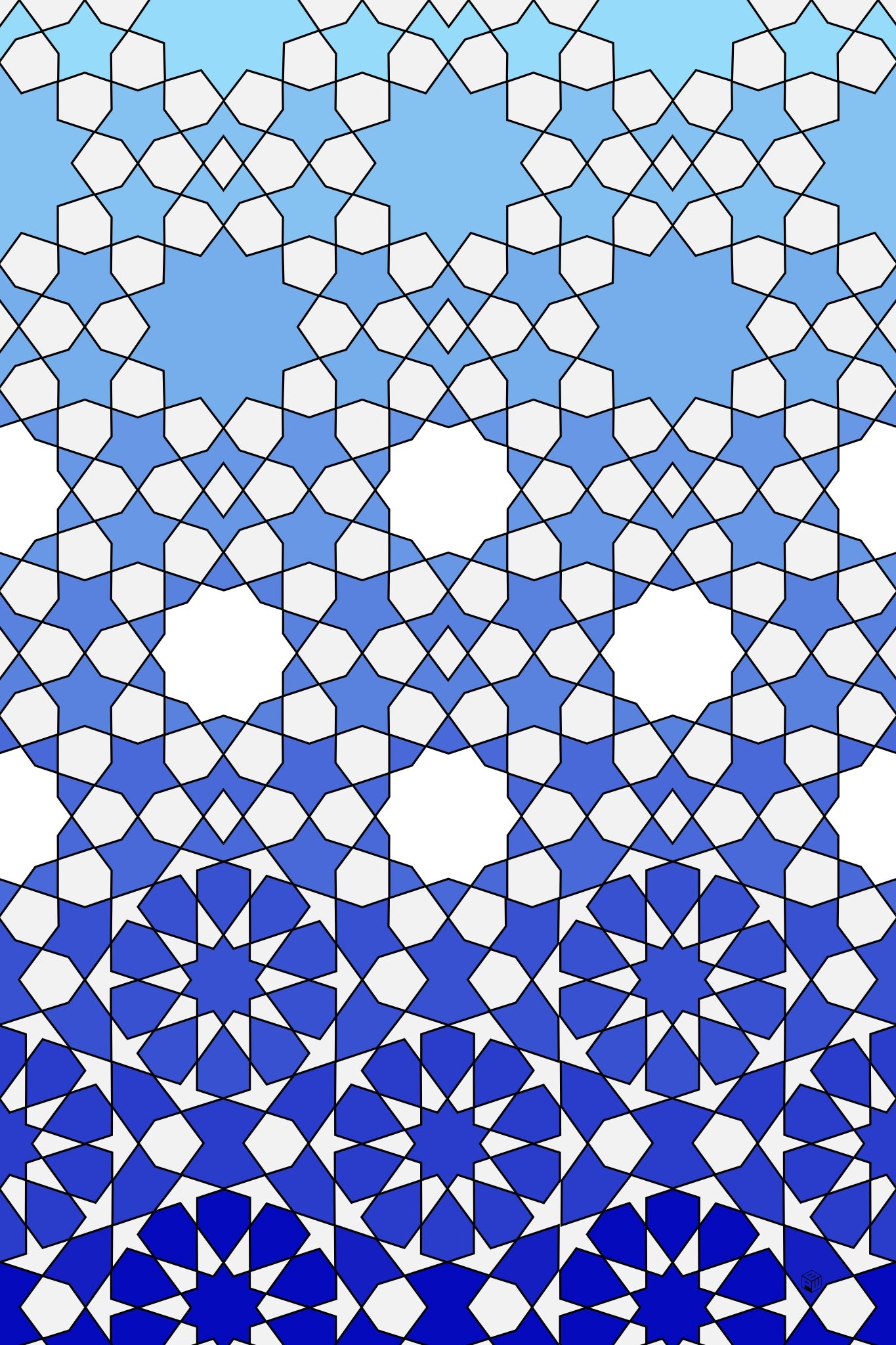 Santorini - Blue (30x45)
