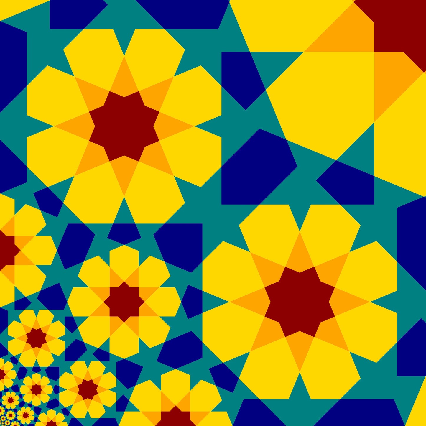 Starburst 8 - Marigolds (48x48)