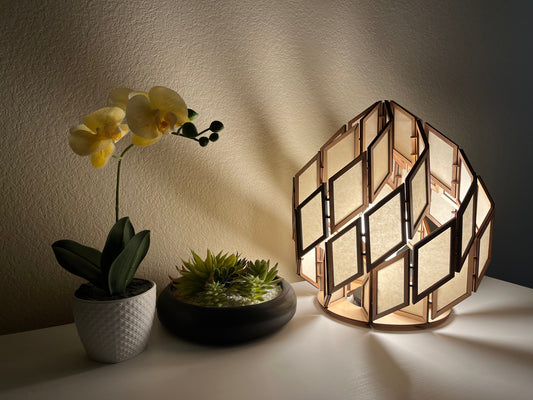 Galaxy Lamp "Andromeda T" - Maple/Walnut