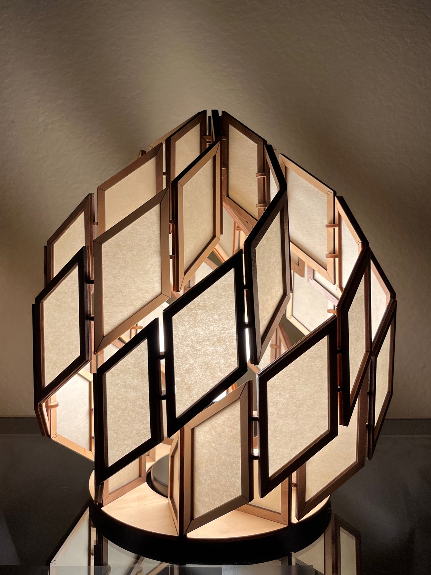 Galaxy Lamp "Andromeda T" - Maple/Walnut