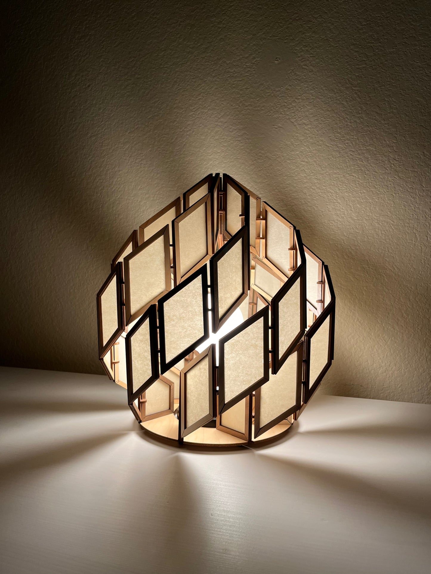 Galaxy Lamp "Andromeda T" - Maple/Walnut