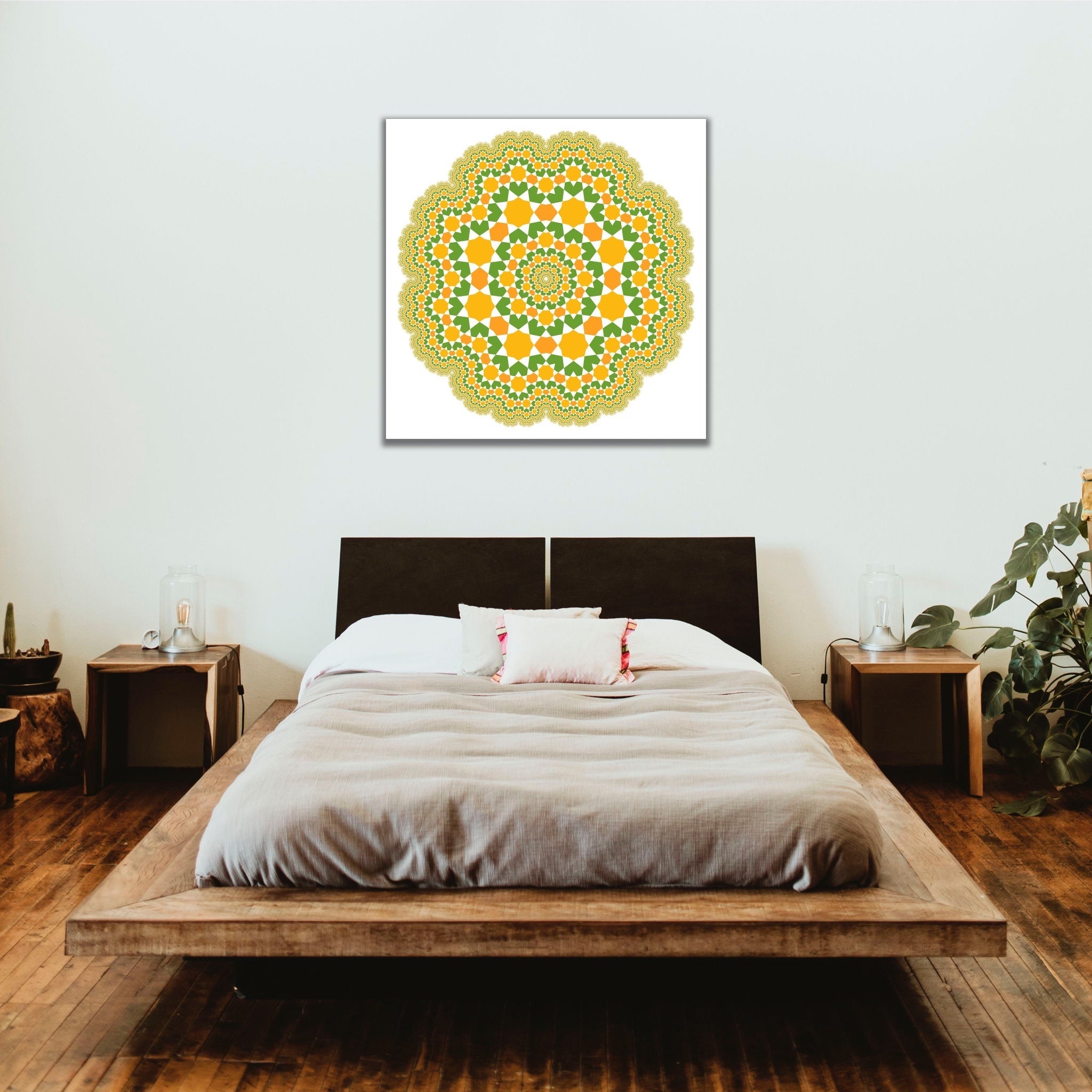 8 Springtime Infinity Bloom 8 - Springtime on White (20x20) – Phil Webster Design